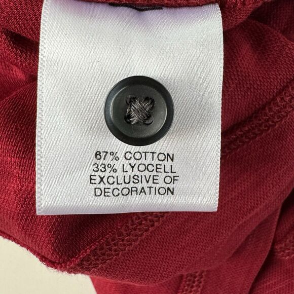 Crosby & Howard Men’s Henley Shirt Long Sleeve Red XL - Picture 7 of 9